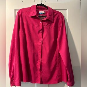 Magellan XL hot pink Sunshirt with roll down sleeves